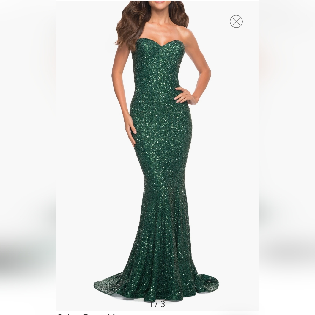 Emerald Green Sequin Mermaid Gown